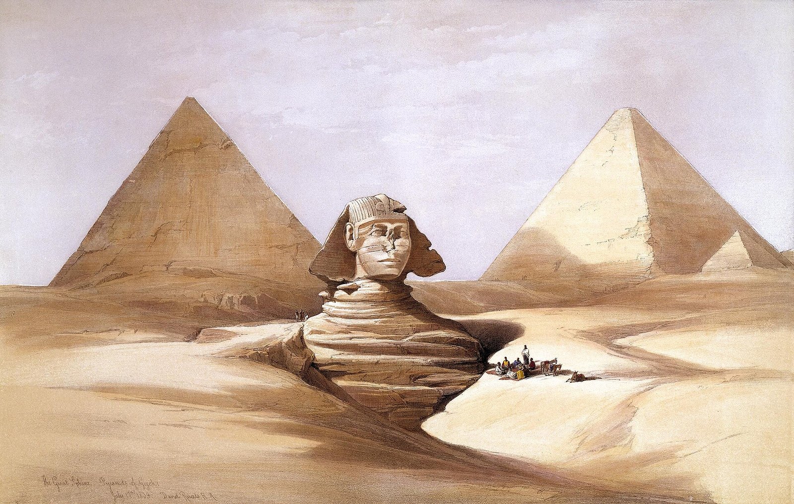 Giza in 1839 — already 4,300 years old